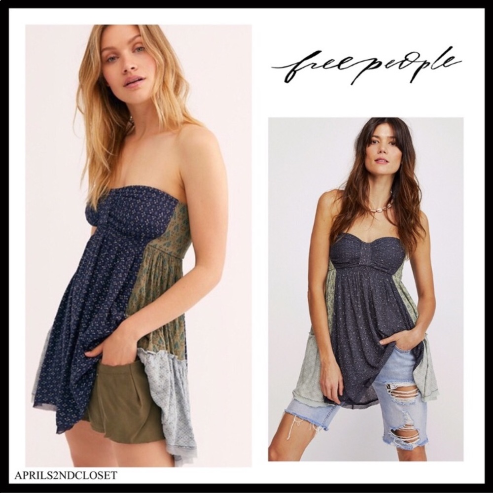 FREE PEOPLE BOHO FLOWY TUNIC MINI DRESS A2C